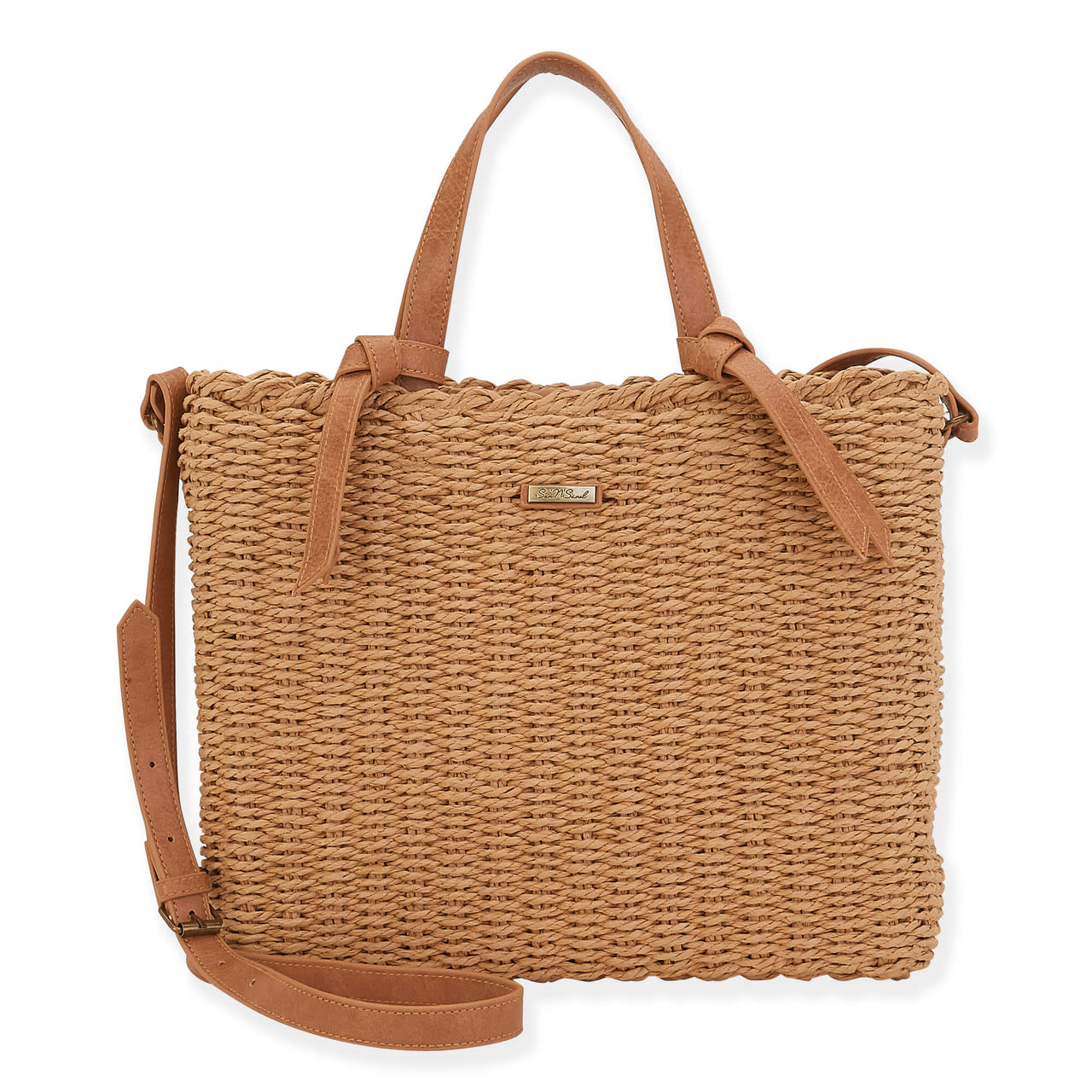 Sun 'N' Sand Woven Structured Carry All Tote Bag