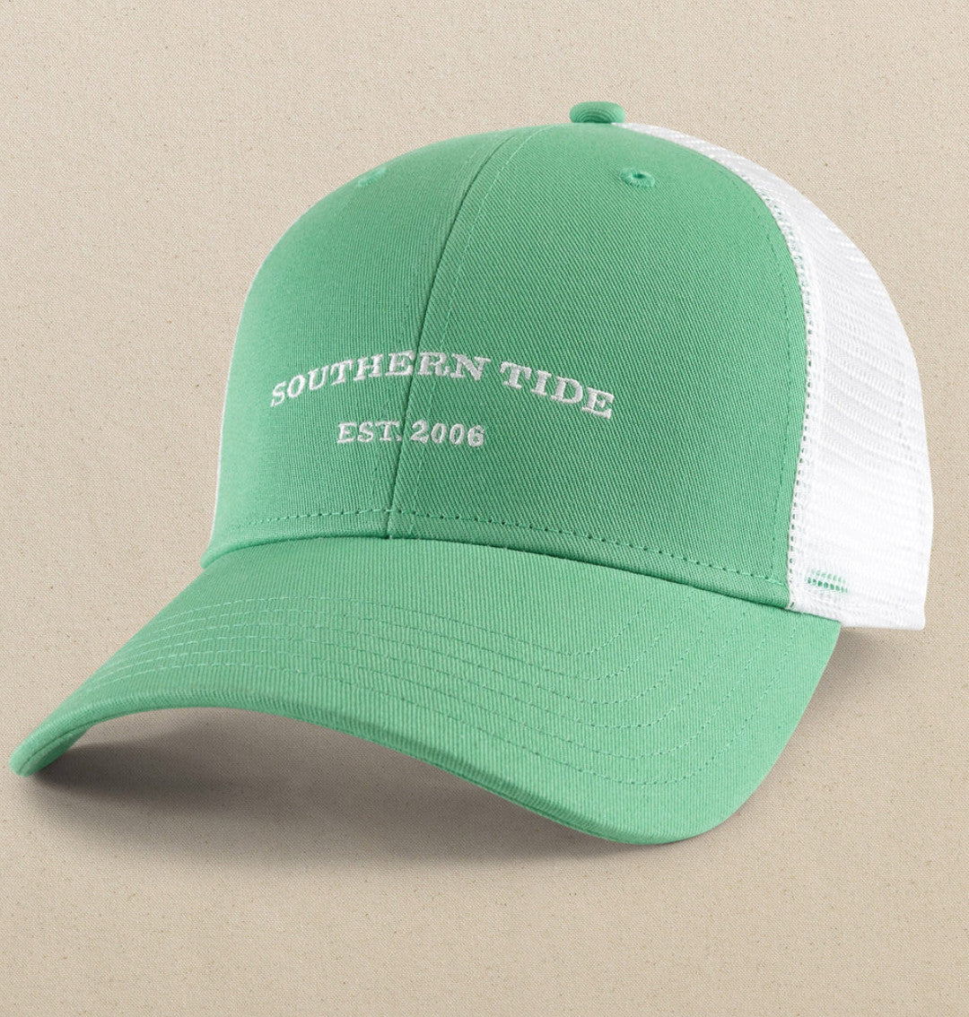 Southern Tide Arc Trucker Hat Jade Green