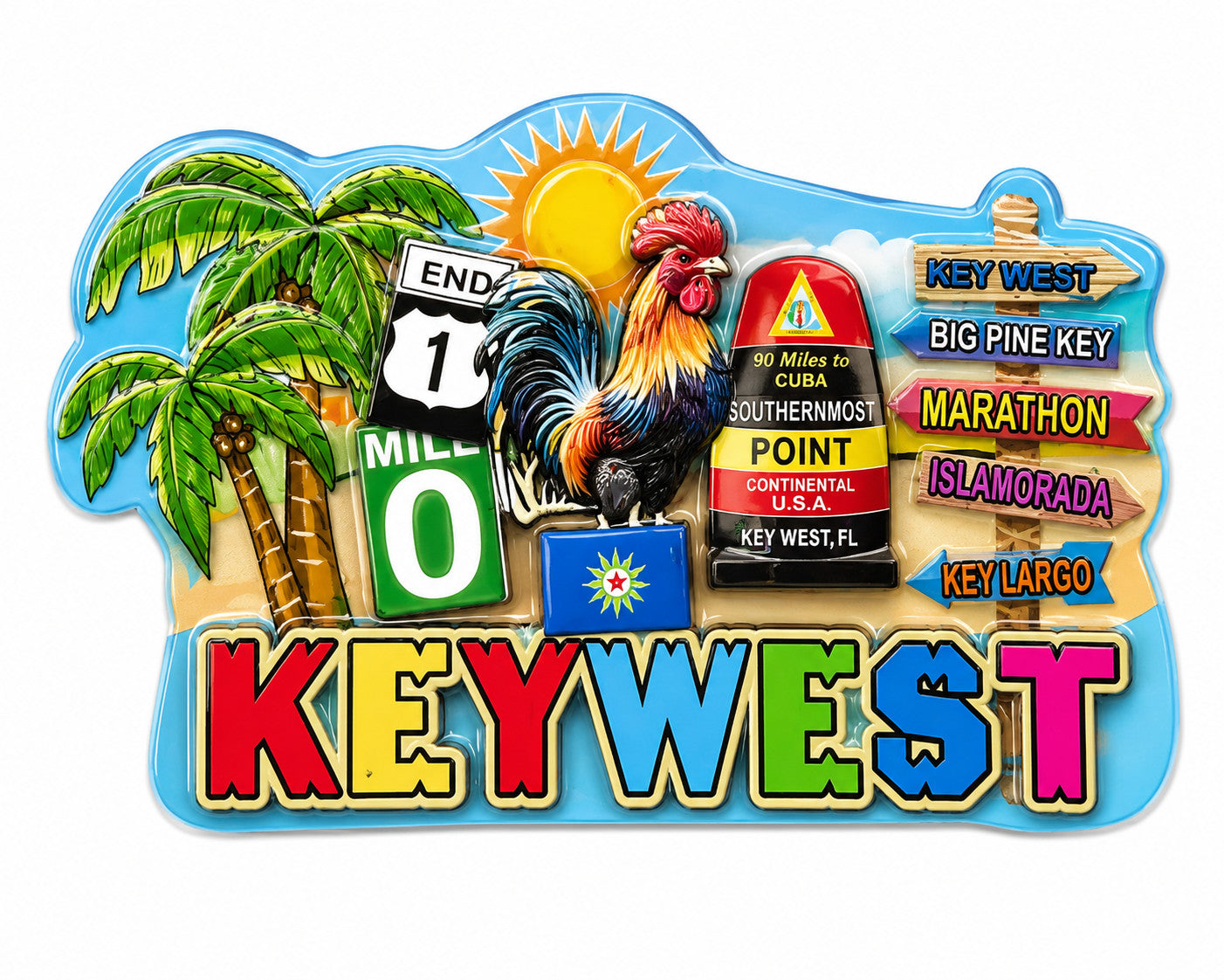 Key West Destination Sign Magnet