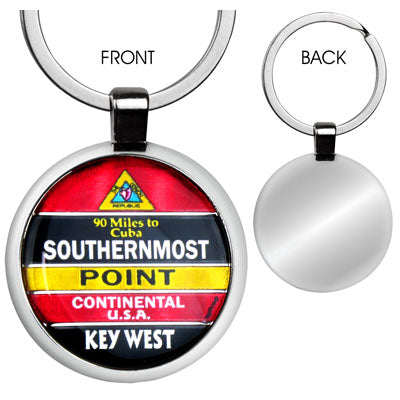 Key West Buoy Round Keychain