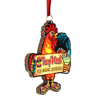 Key West Rooster MDF Ornament