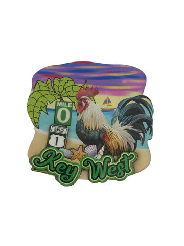 Key West Rooster & Icons Magnet