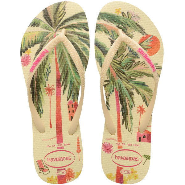Havaianas Ladies Slim Summer Bliss Flip Flops Buttercream