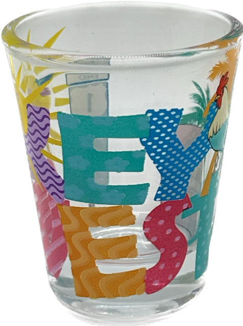 Jojo's Key West Rooster Icons Shot Glass
