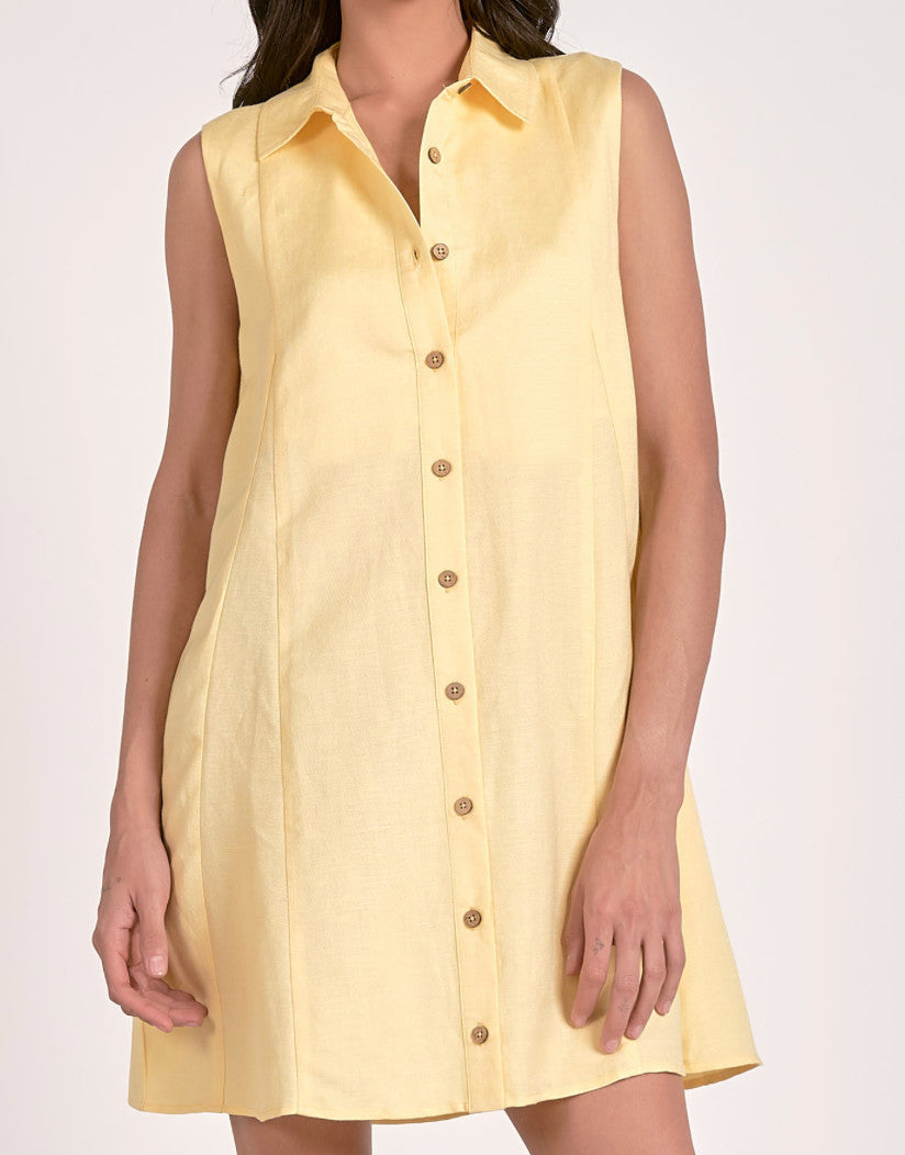 Elan Lucy Collared Sleeveless Dress