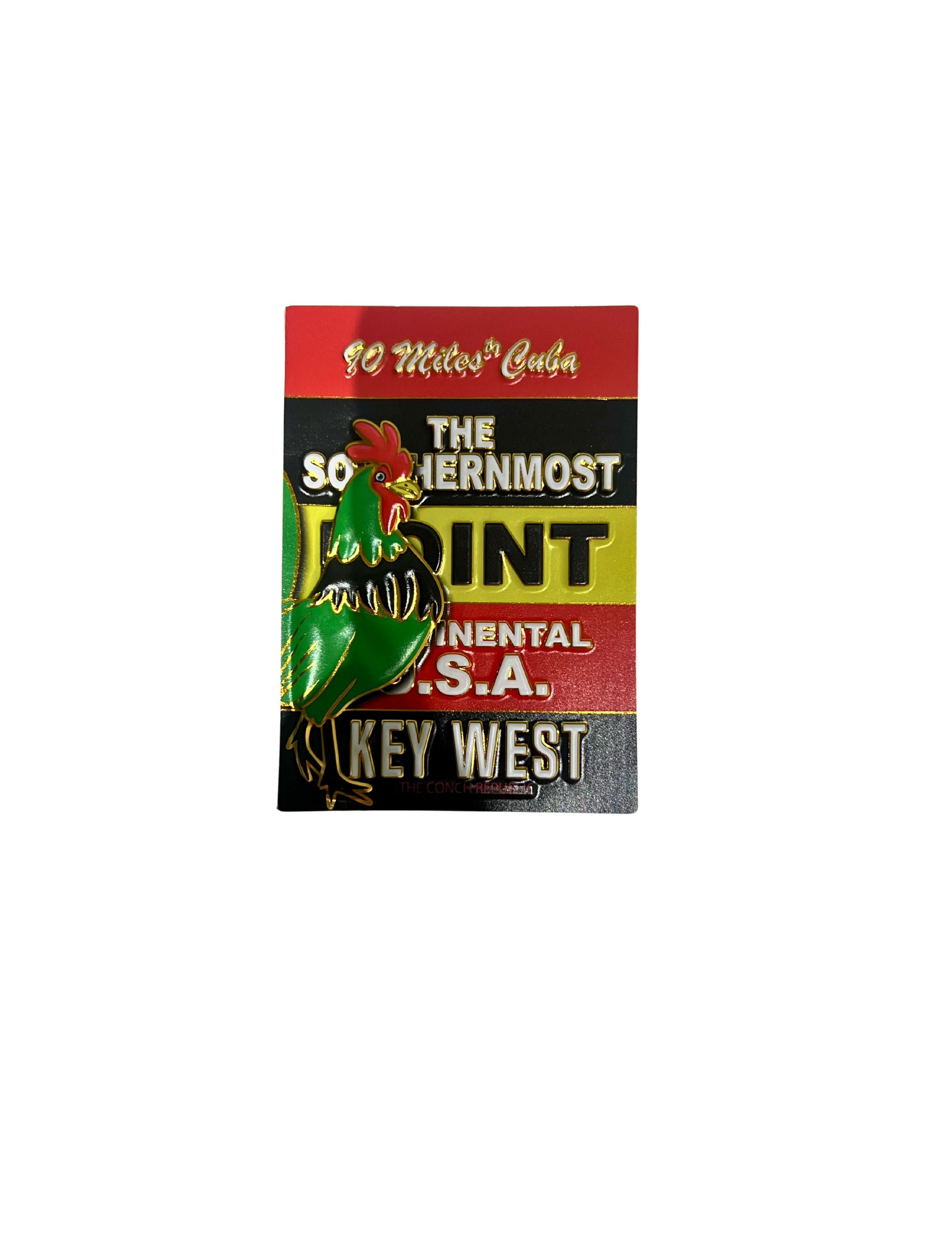Green Rooster & Key West SMP Sign Magnet