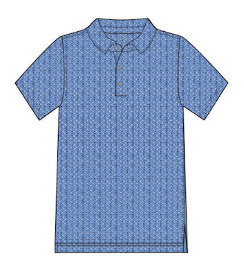 Southern Tide Driver Fish Polo SS Ocean Channel