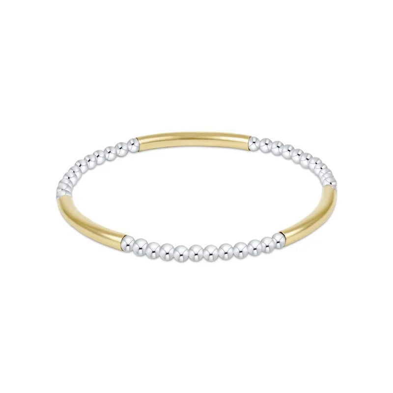 Enewton Bliss Bar Pattern 3mm Bead Bracelet Mixed Metal