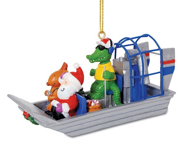 Cape Shore Key West Gator Driving Air Boat Ornament
