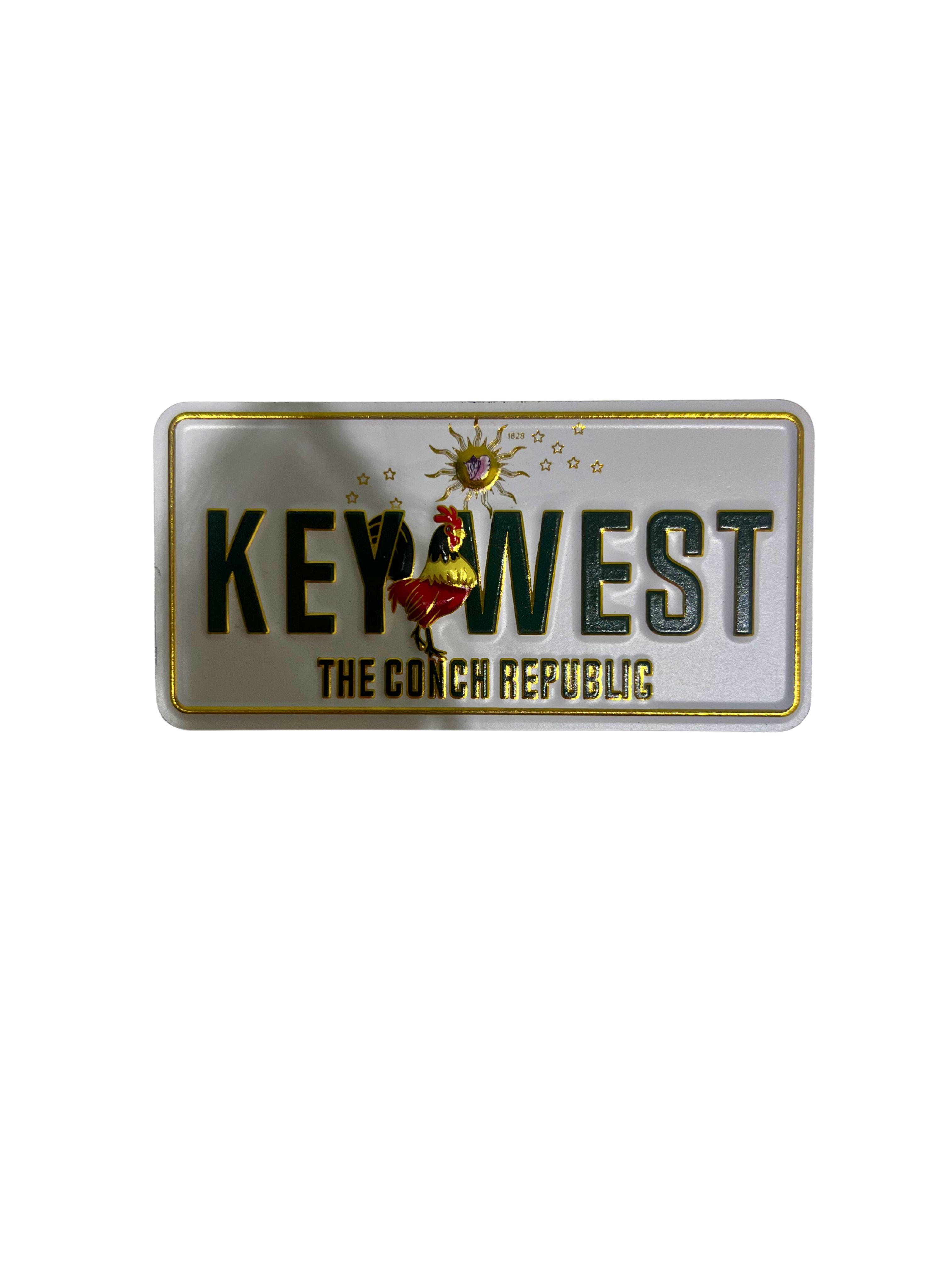 Key West Rooster License Plate Magnet