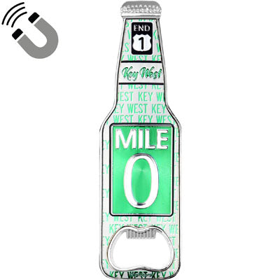 Key West Mile 0 Metal Bottle Opener Magnet