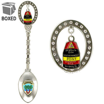 Southernmost Point Marker Enamel Charm Spoon