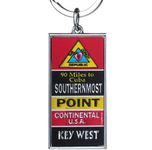 Key West Bouy Foil Rectangle Keychain