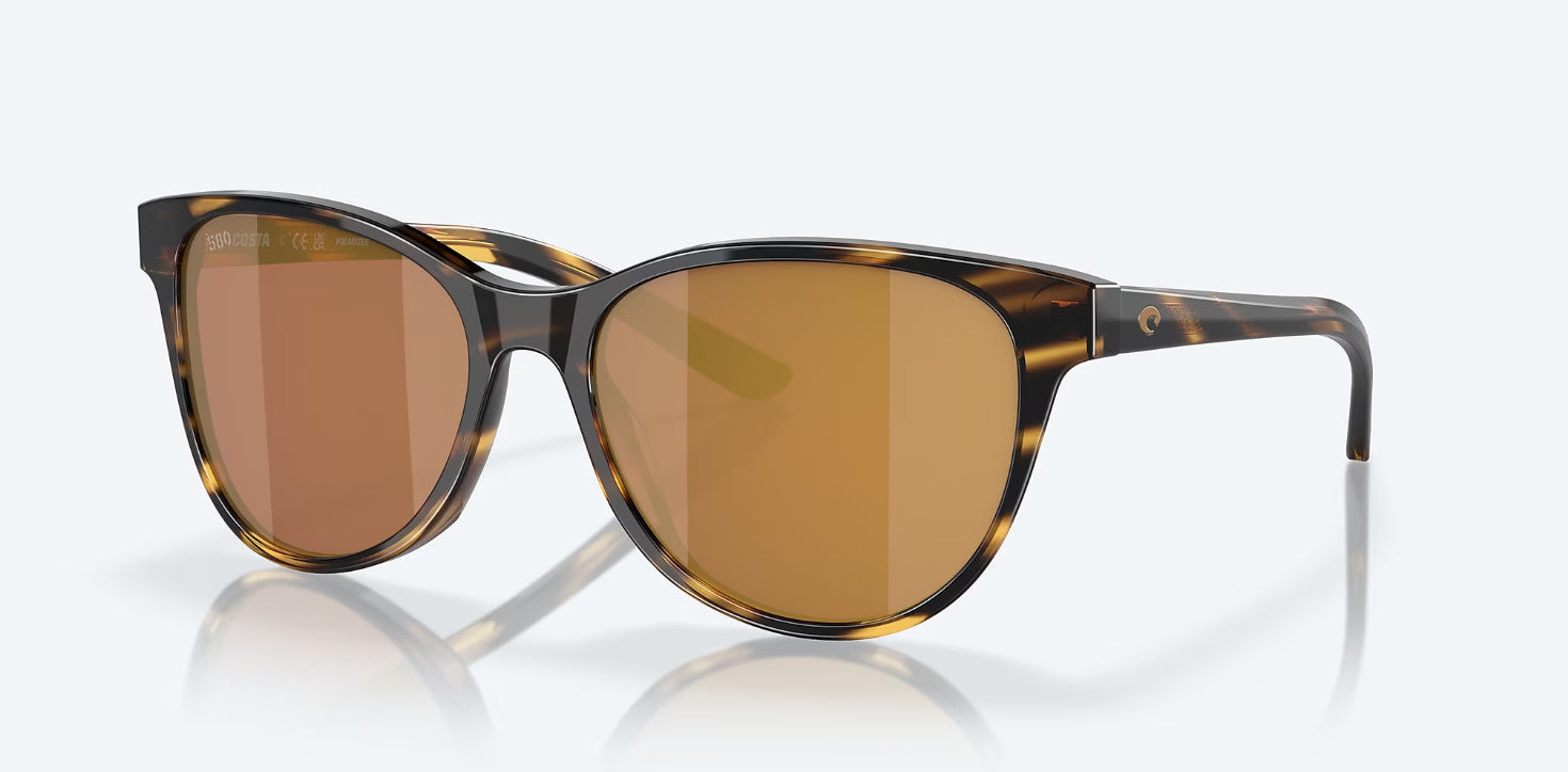 Costa Catherine Tortoise Frame w/ Gold Mirror Lens Sunglasses Polarized