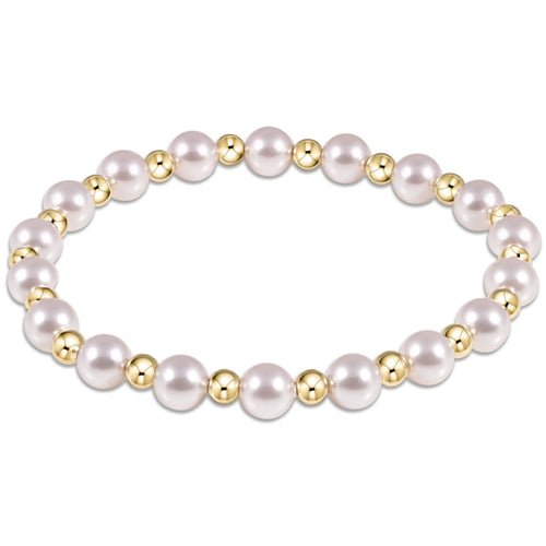 Enewton Classic Grateful Pattern 4mm Bead Bracelet Pearl