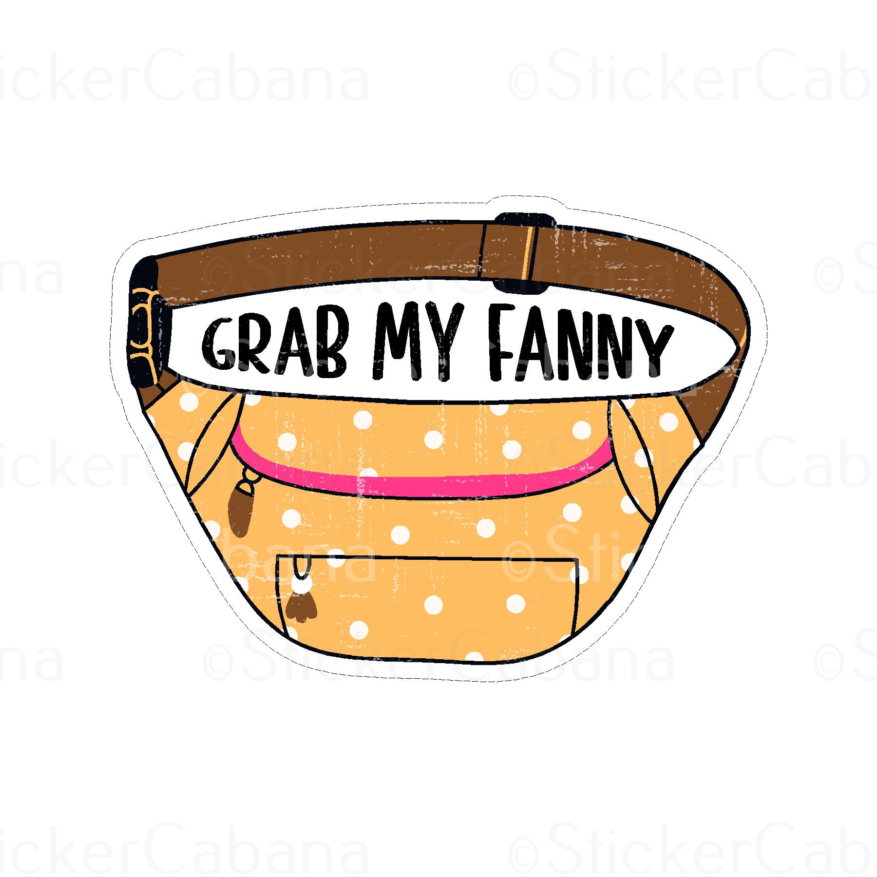 Sticker Cabana Grab My Fanny Large Sticker