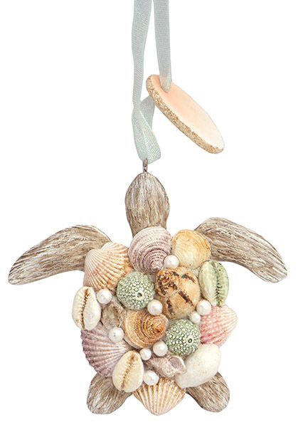Cape Shore Resin Ornament Shell Turtle with Tag