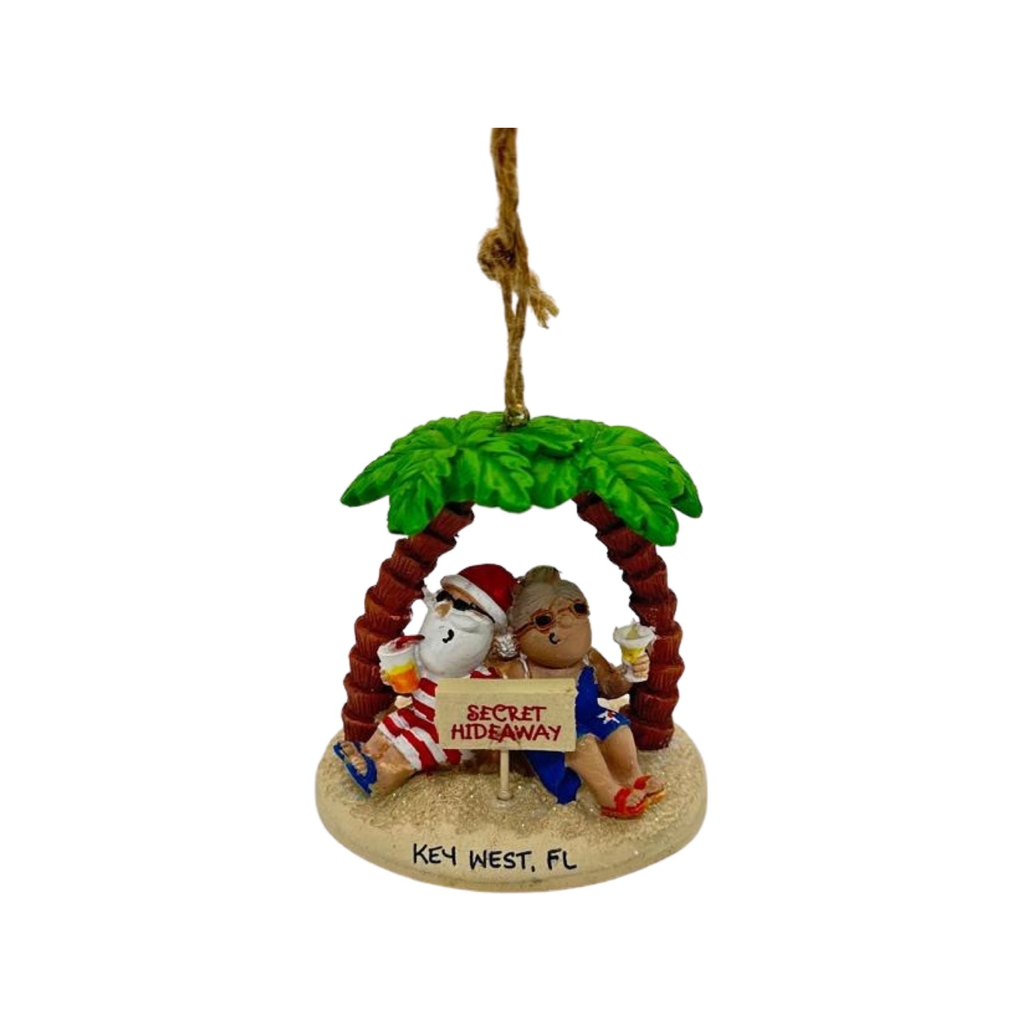 Cape Shore Key West Secret Hideaway Santa Resin Ornament