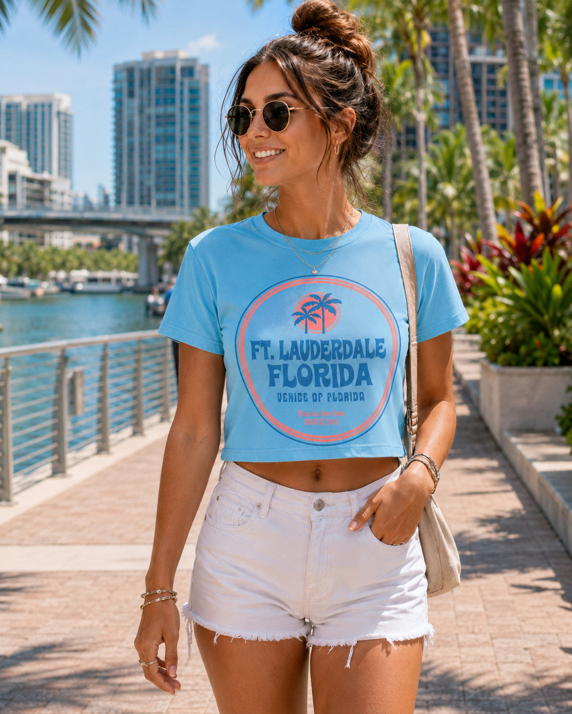 Shaddow and Fish Celaria Palms Fort Lauderdale Cropped Top Caribbean