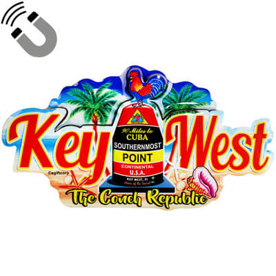The Conch Republic Southernmost Point Rooster Magnet