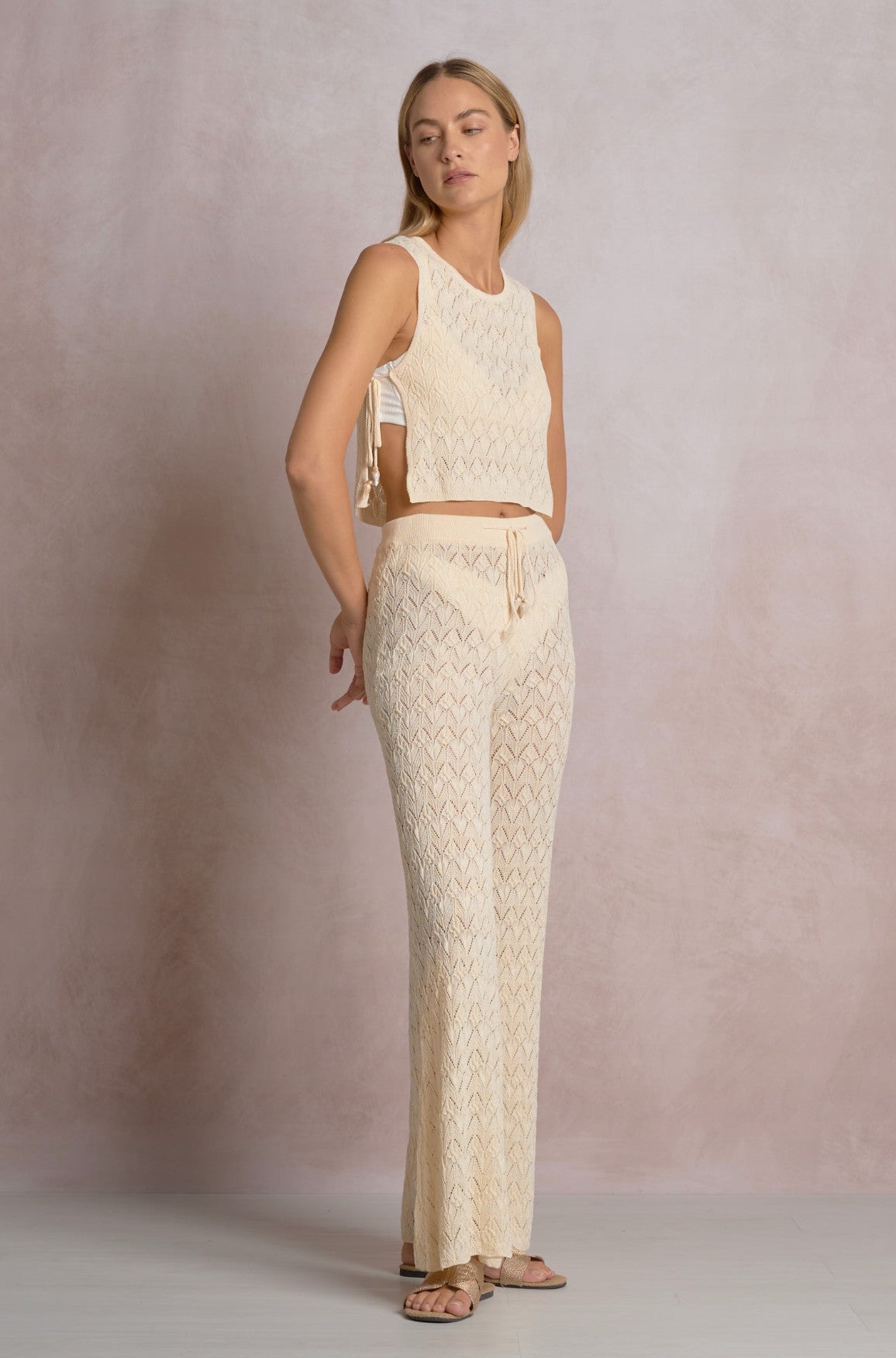Elan Sadie Tank Side Tie Top