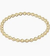 Enewton Extends Classic Grateful Pattern 4mm Bead Bracelet Gold