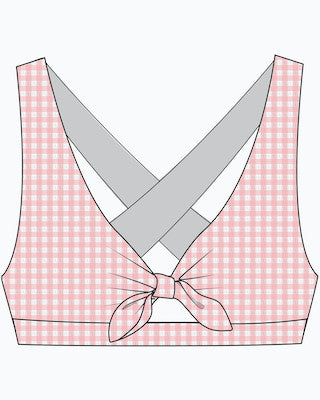 Southern Tide Gingham Bikini Top