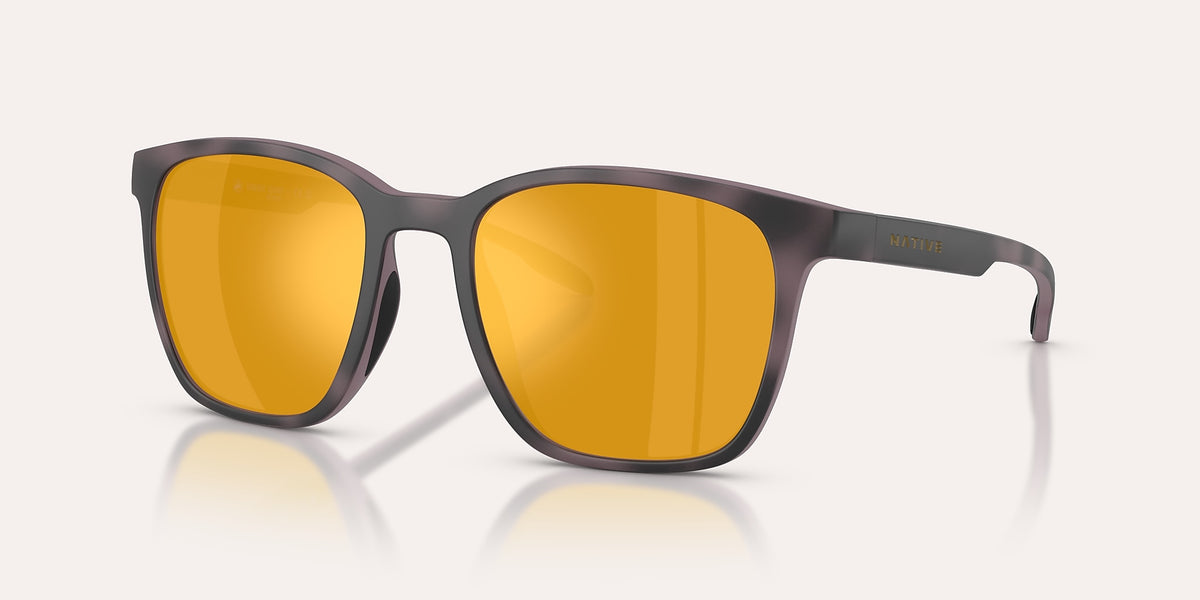 Native Eyewear Targhee Square Ash Rose Tortoise Frame w/ Bronze Reflex Lens Sunglasses Polarized 904611 54