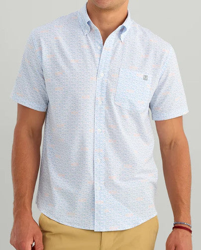 HUK Kona KC Printed SS Shirt White