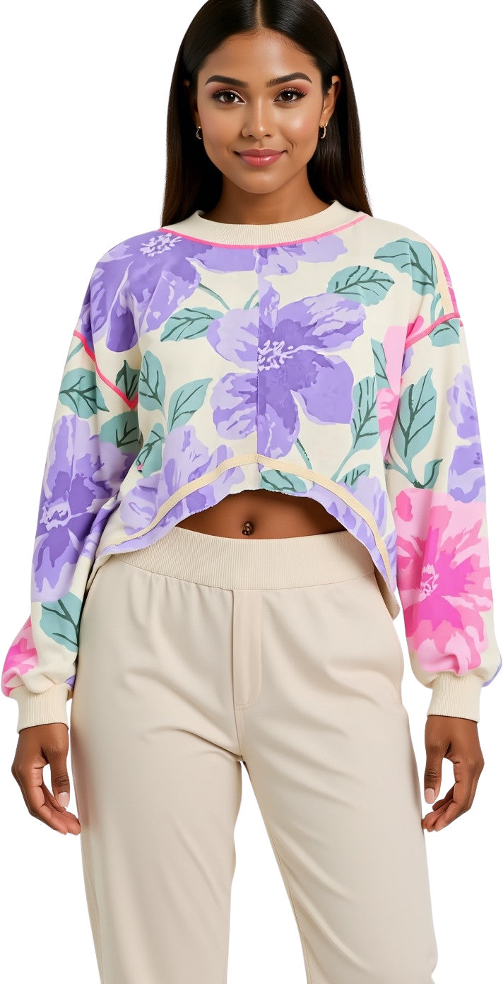 Free People Summer Loving pullover in Floral Print