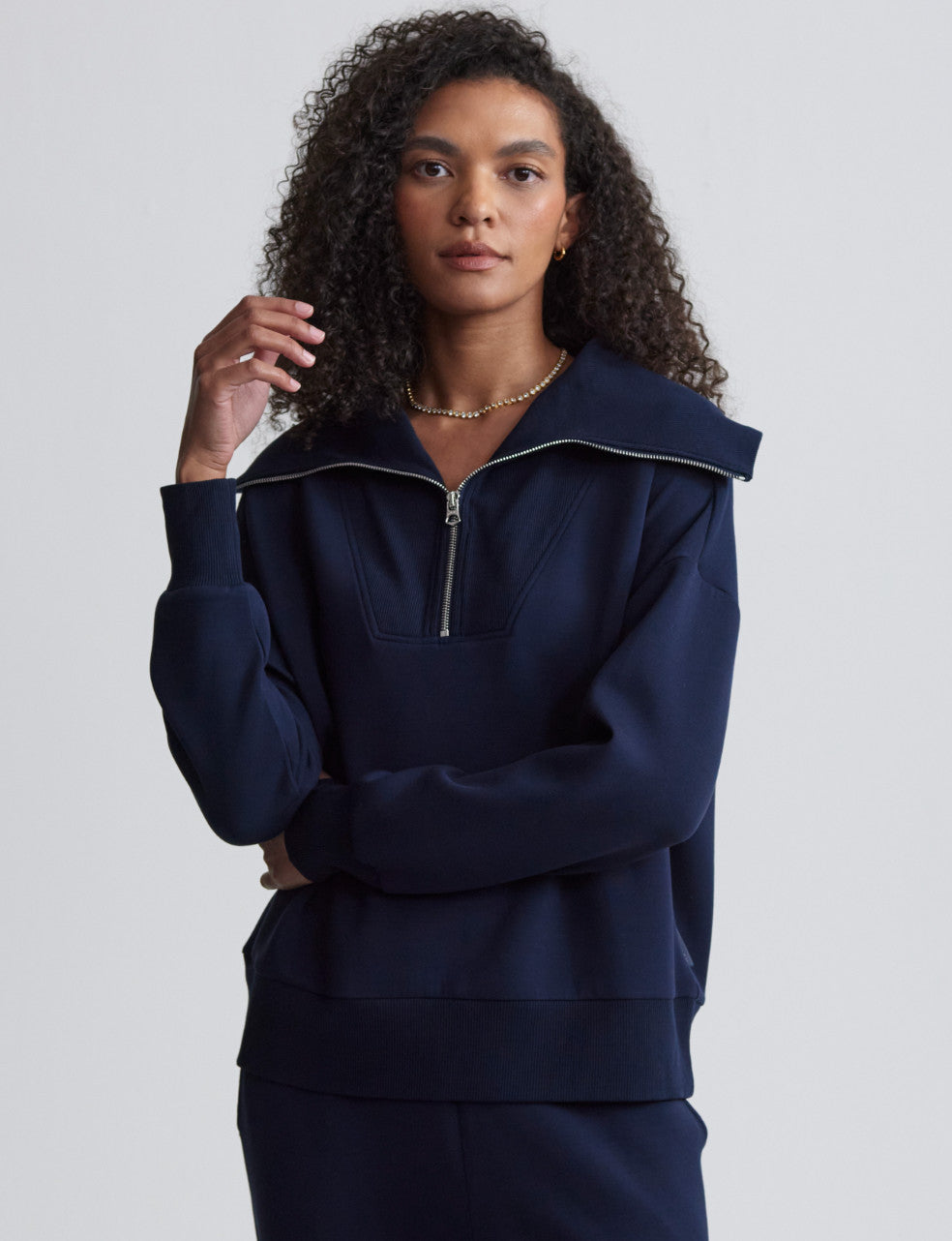 VARLEY Catherine Half Zip Sweater Navy