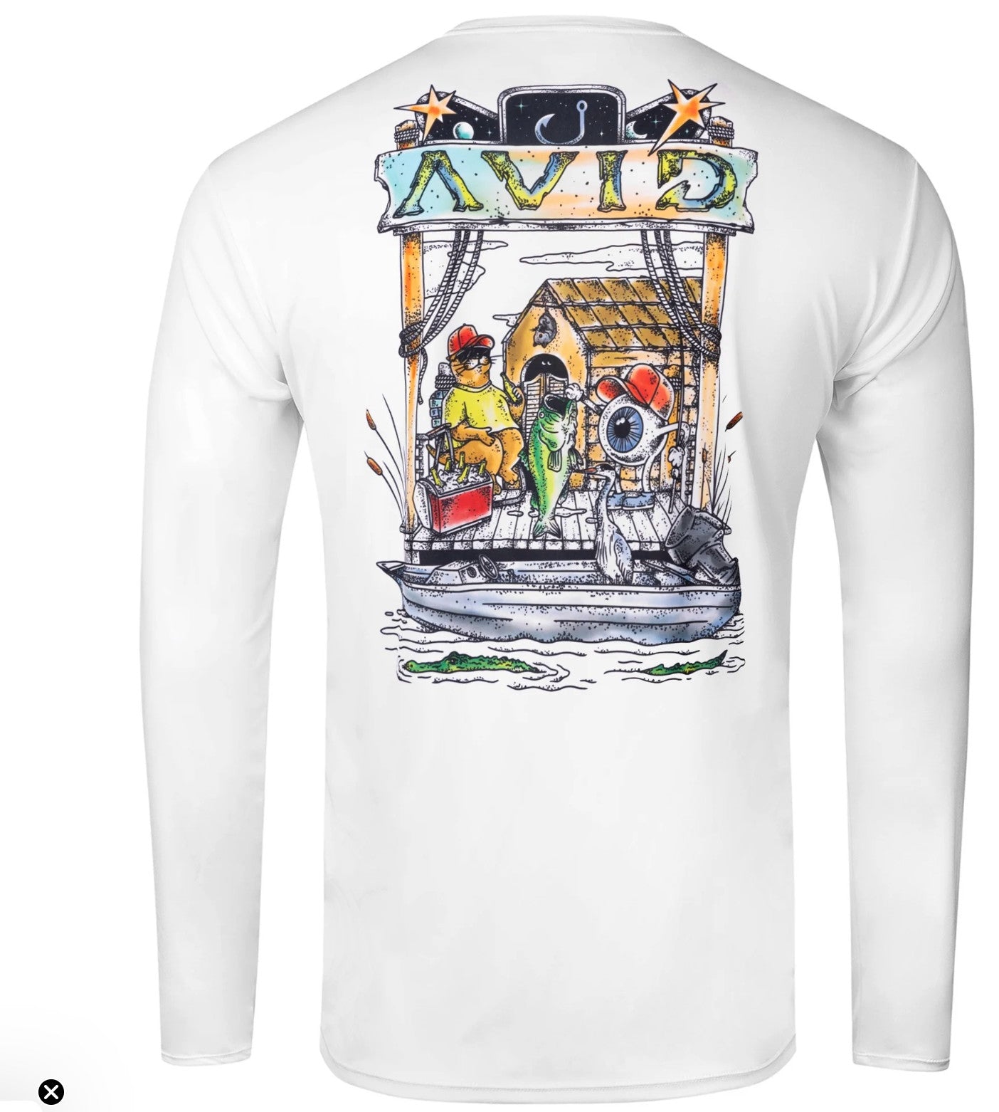 Avidry Cosmic Fish Camp LS White