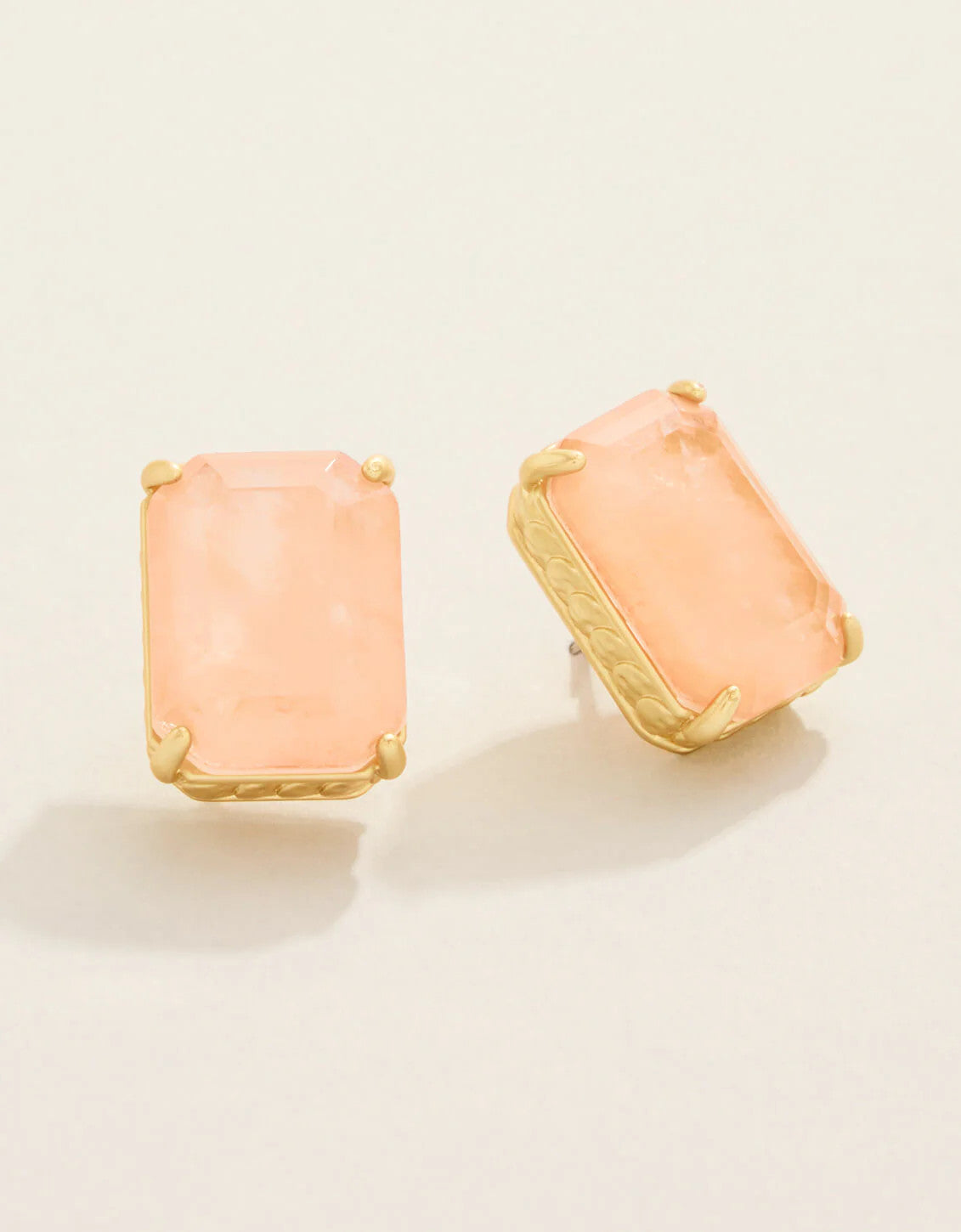 Spartina Naiad Rectangle Stud Earrings Pink