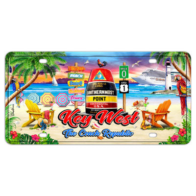 Key West Scenic License Plate