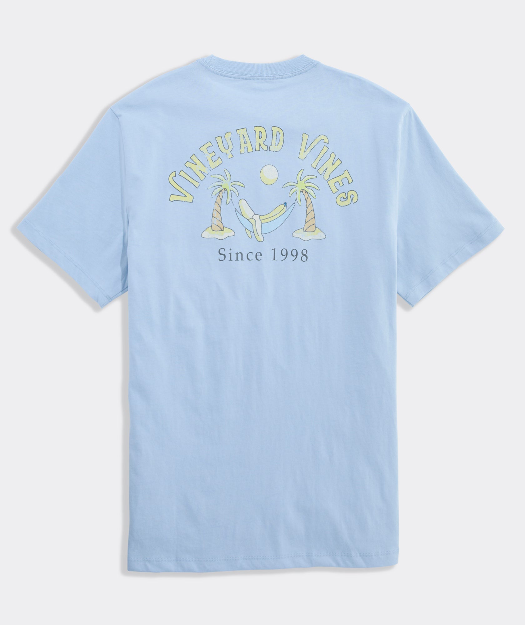Vineyard Vines Banana Hammock Short Sleeve Pocket Tee Del Mar Blue