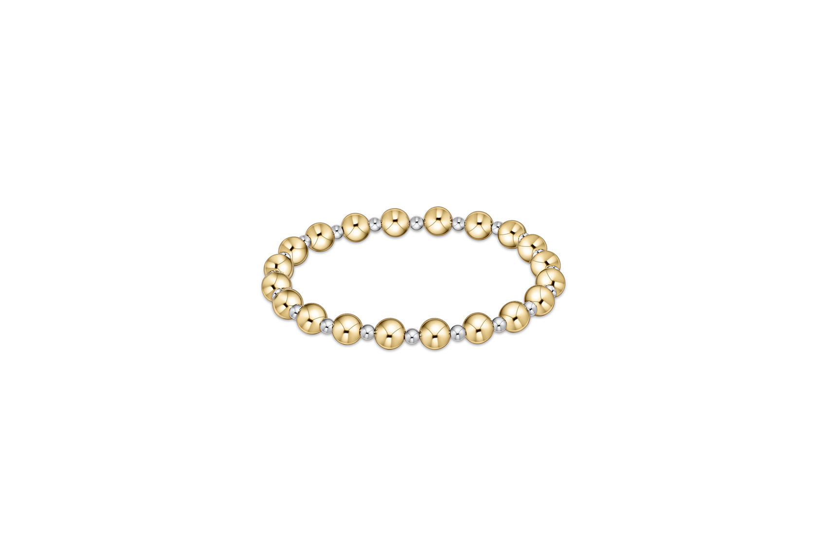 Enewton Classic Grateful Pattern 6mm Beaded Bracelet Mixed Metal