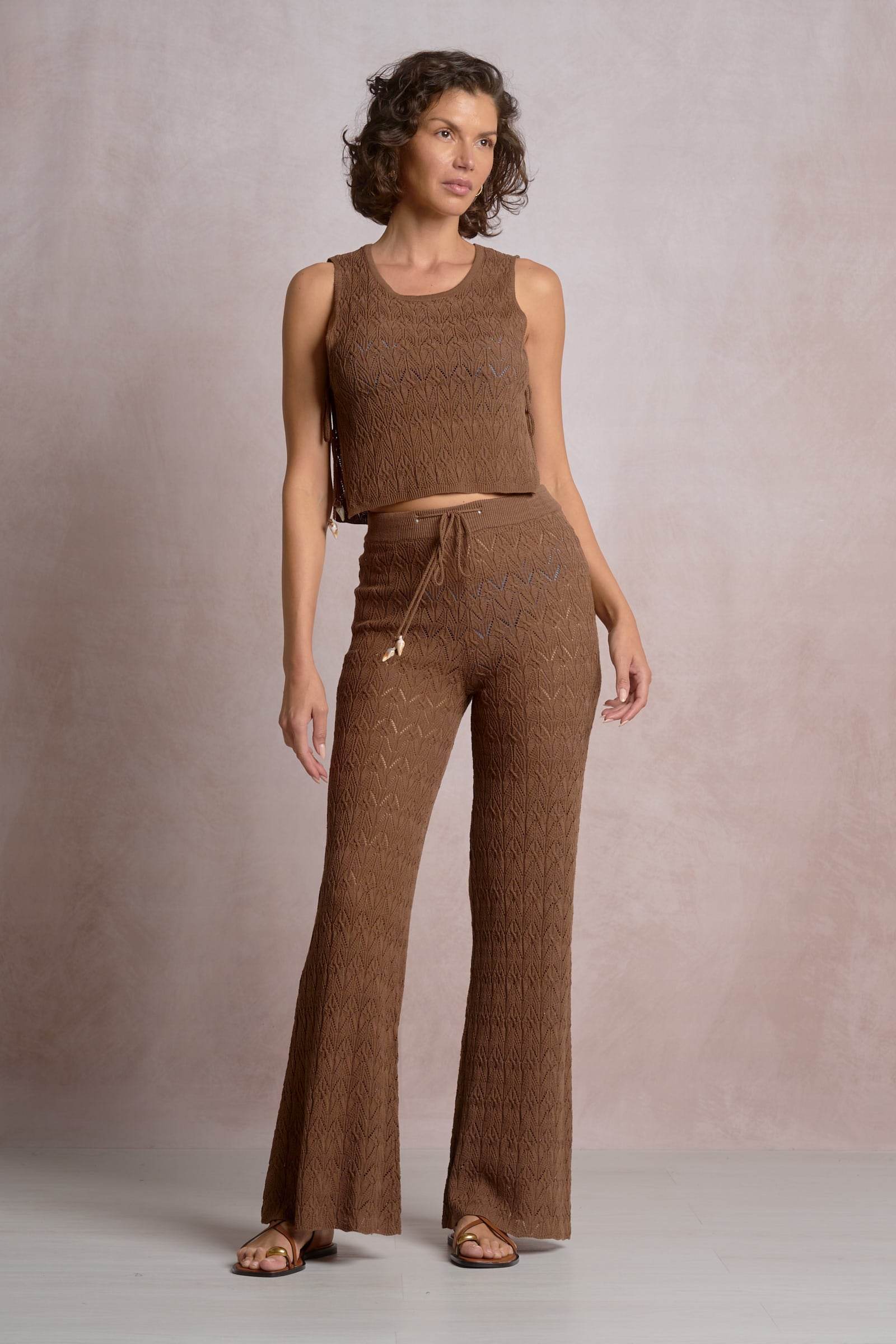 Elan Sadie Tank Side Tie Top