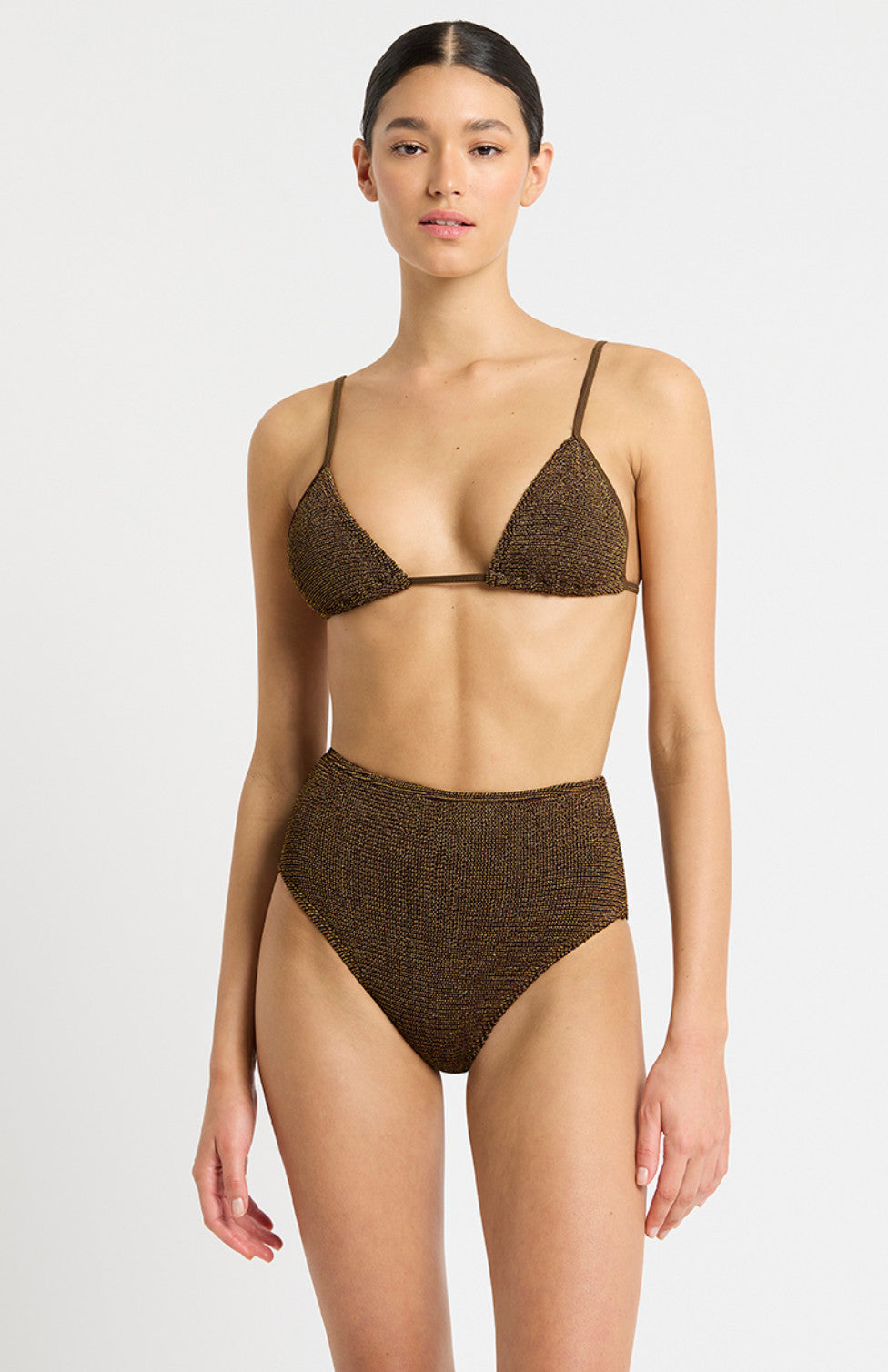 Bond Eye Luana Triangle Top Cocoa Lurex O/S