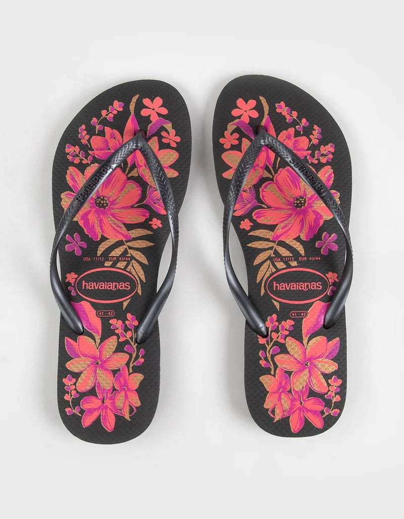 Havaianas Ladies Slim Organic Flip Flops Black