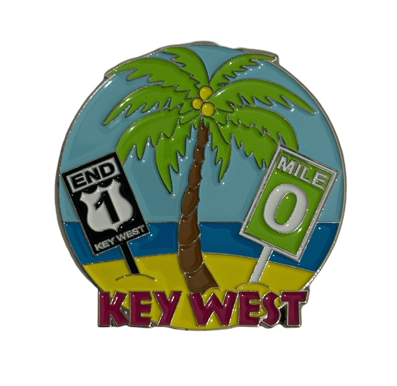 Beach & Street Signs Key West Metal Magnet