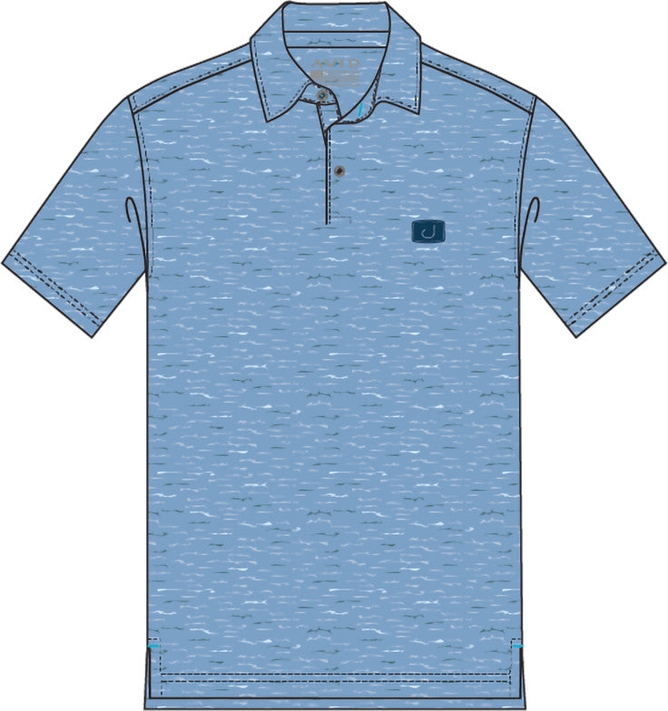 Avid Iconic Pacifico Performance Polo Sky