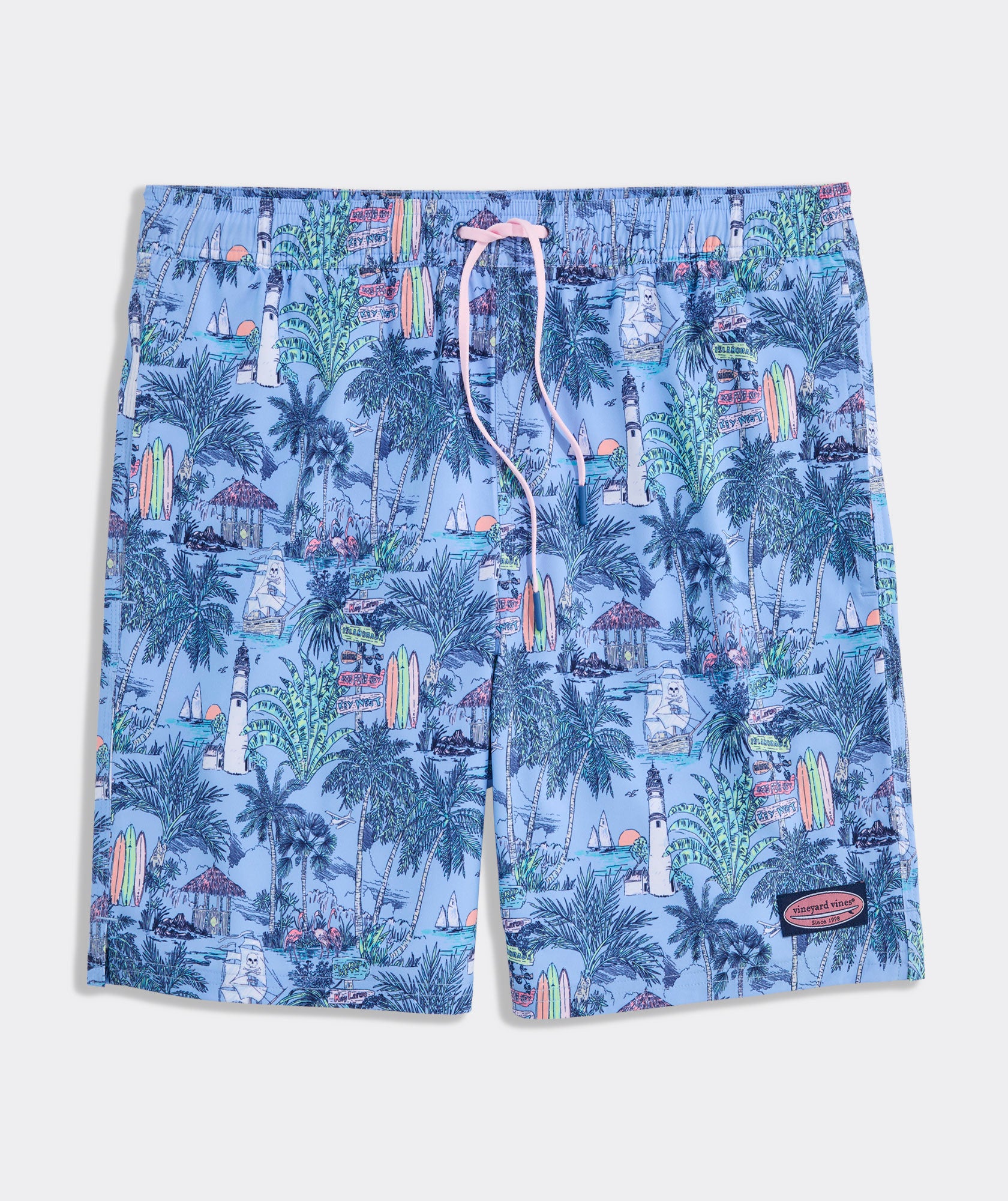 Vineyard Vines 7" Printed Chappy Swim Trunks Keys Toucan