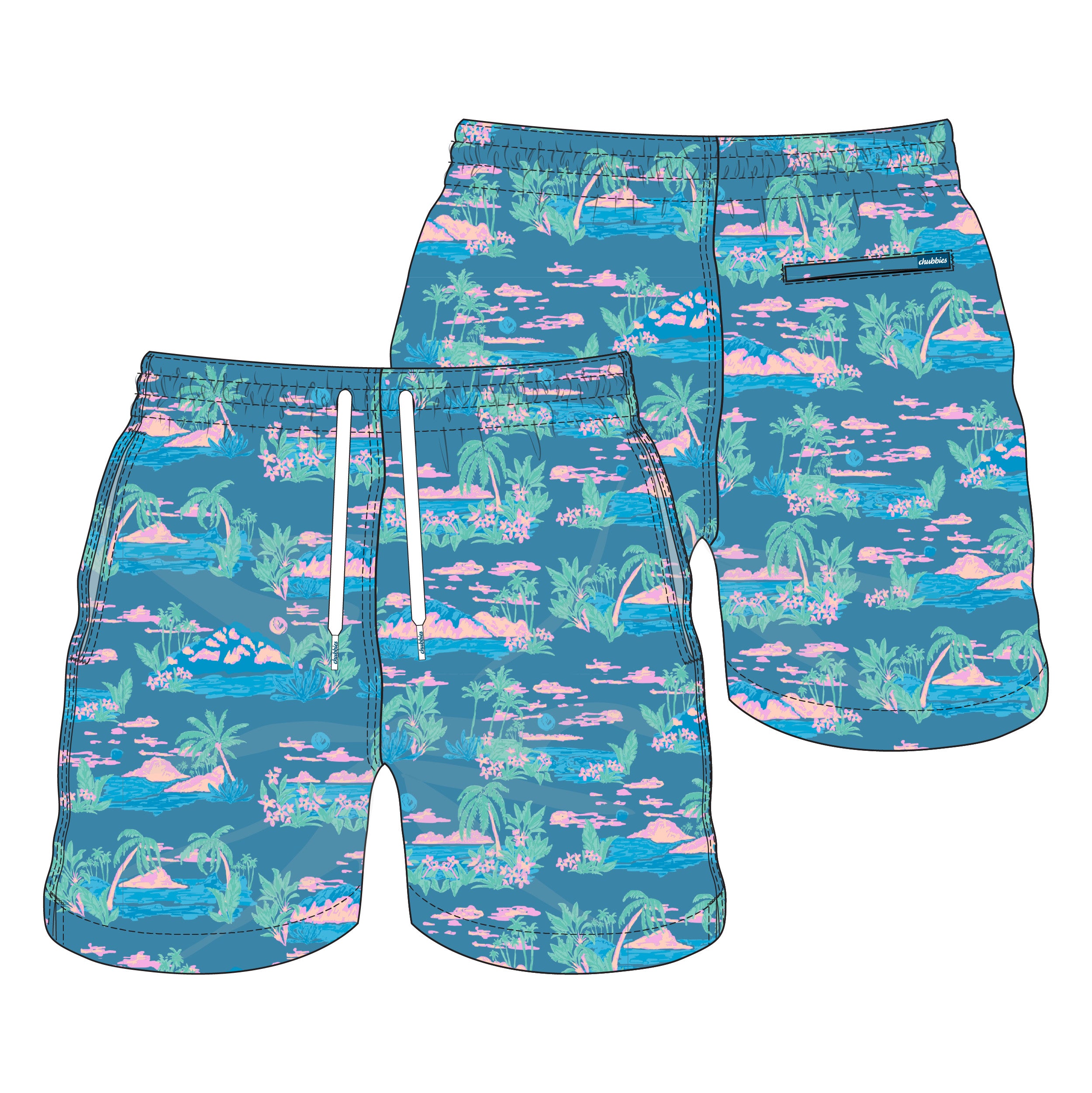 Chubbies The Salt Islands 5.5" Swim Trunks