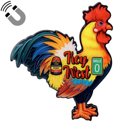 Key West Icons Rooster Magnet
