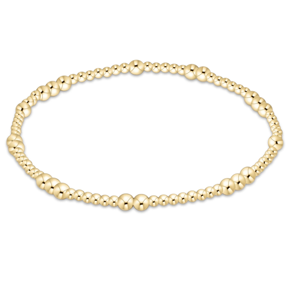 Egirl Hope Unwritten Pattern 3mm Bead Bracelet Gold