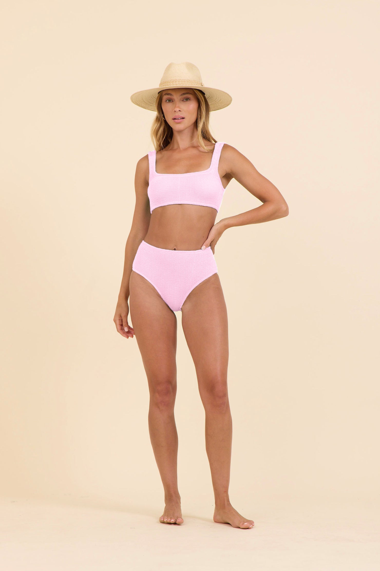 Surf Gypsy Krinkle High Waist Bottom Gypsy Pink O/S