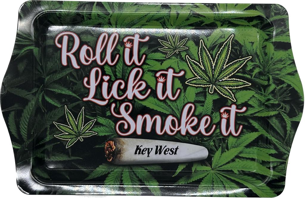 Roll It, Lick It, Smoke It 10"x6" Tin Tray