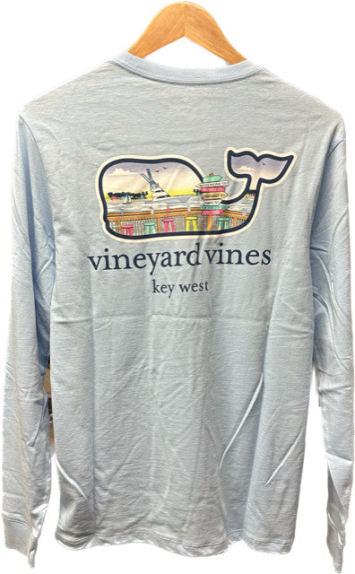 Vineyard Vines Bar Scene Key West Pocket Tee Long Sleeve