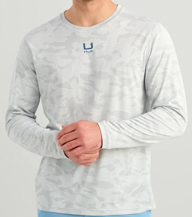 HUK A1A Pro LS Crew Shirt Seagull