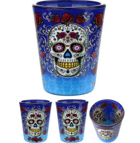 Sugar Skull In & Out Key West Shot Glass